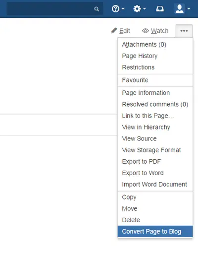 Blog, Page and Template Tools for Atlassian — screenshot
