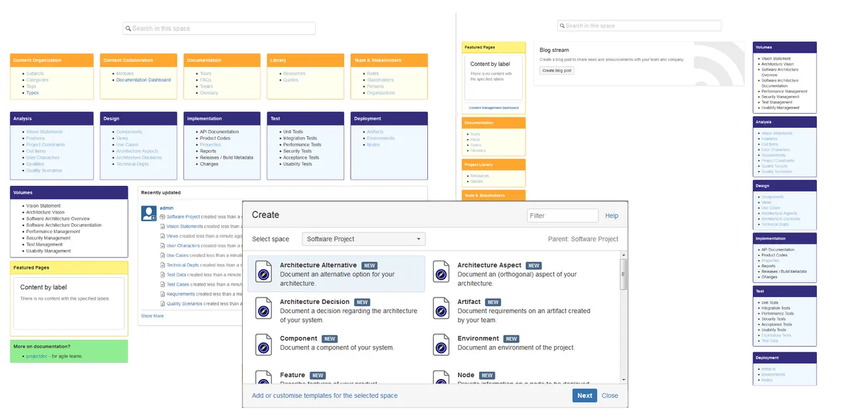 Blueprints for Software Development — screenshot from the Atlassian Marketplace listing