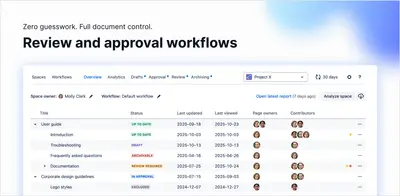 Breeze Document Management – Review & Approval Workflows for Atlassian — screenshot