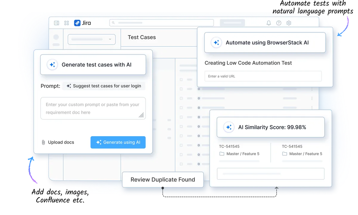 Browserstack Test Management For Jira — screenshot from the Atlassian Marketplace listing