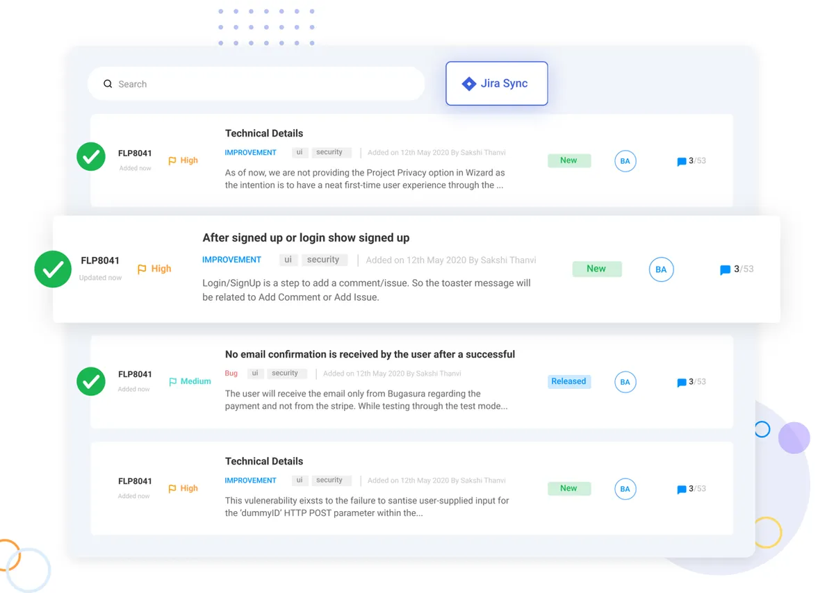 Bugasura TRACKER — screenshot from the Atlassian Marketplace listing