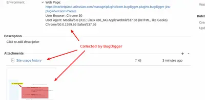 BugDigger Plugin for Atlassian — screenshot