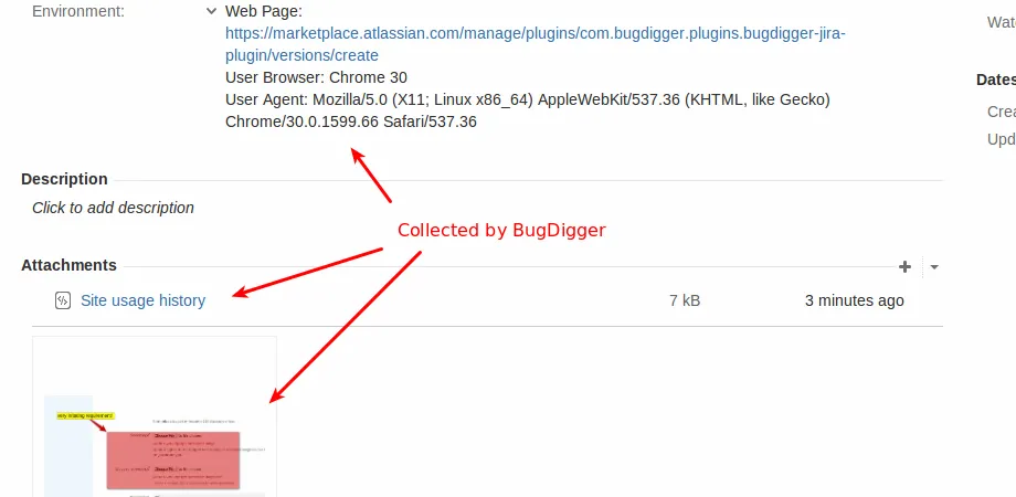 BugDigger Plugin — screenshot from the Atlassian Marketplace listing