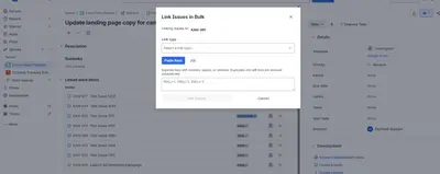 Bulk Issue Link & Archive for Jira for Atlassian — screenshot