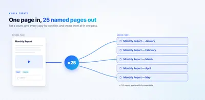Bulk Page Cloner for Confluence for Atlassian — screenshot