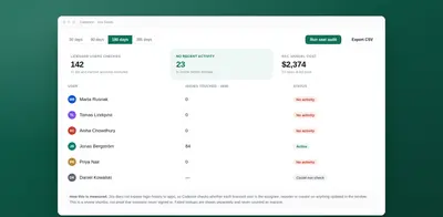 Cadence: License Management & Inactive Users for Jira for Atlassian — screenshot