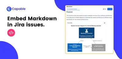Capable Markdown for Jira (Technical Documentation) for Atlassian — screenshot