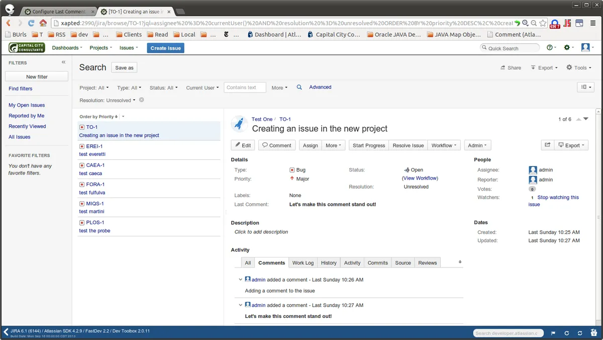 CCC Last Comment — screenshot from the Atlassian Marketplace listing