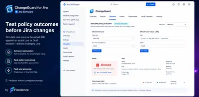 ChangeGuard for Jira for Atlassian — screenshot