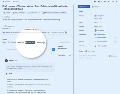 ChatGPT Integration for Jira for Atlassian — screenshot