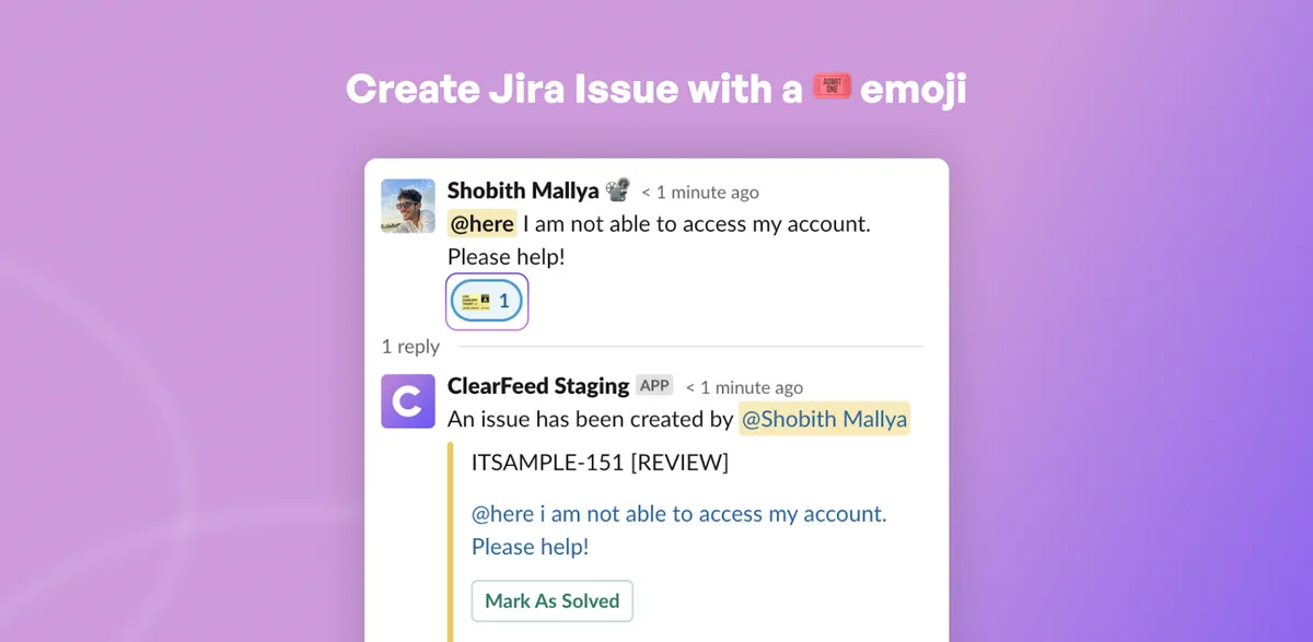 ClearFeed — screenshot from the Atlassian Marketplace listing
