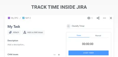 Clockify: Time Tracking & Timesheet for Atlassian — screenshot