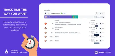 Clockwork Lite Time Tracker - Time Tracking and Timesheets for Atlassian — screenshot