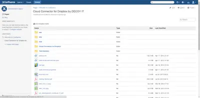 Cloud Connector to Dropbox for Atlassian — screenshot