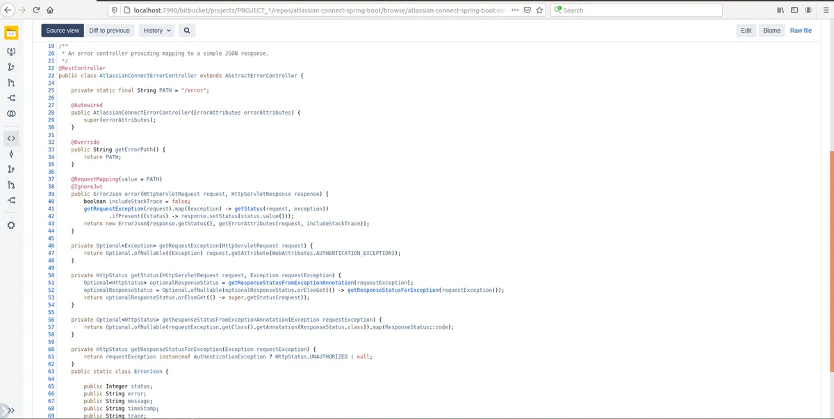 Code Navigation for Bitbucket — screenshot from the Atlassian Marketplace listing