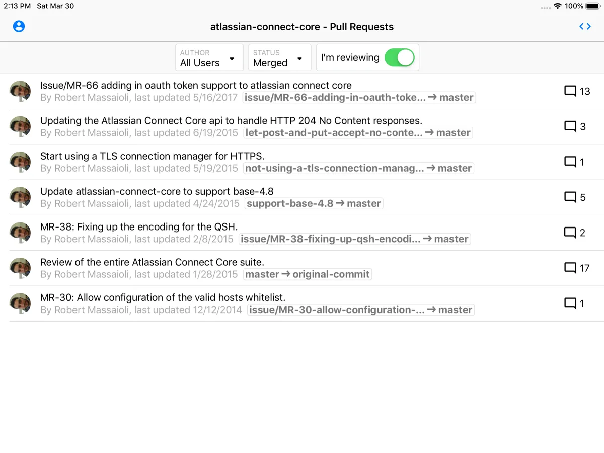 Code Review - Pull Requests — screenshot from the Atlassian Marketplace listing