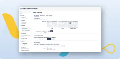 Collapsible Admin Menu for Atlassian — screenshot