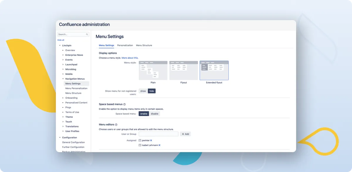 Collapsible Admin Menu — screenshot from the Atlassian Marketplace listing