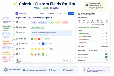 Colorful Custom Fields for Jira for Atlassian — screenshot