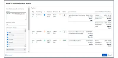 CommentBrowse REST API Extender for Jira for Atlassian — screenshot