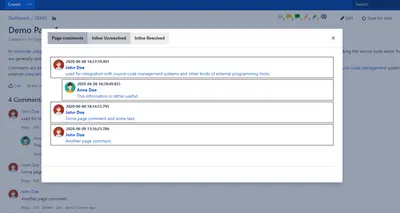 Comments Manager for Atlassian — screenshot
