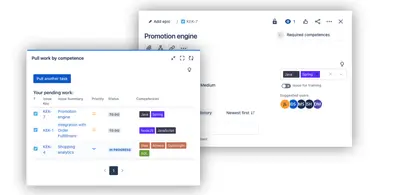 Competence-Driven Work Assignments and Skills Management for Atlassian — screenshot