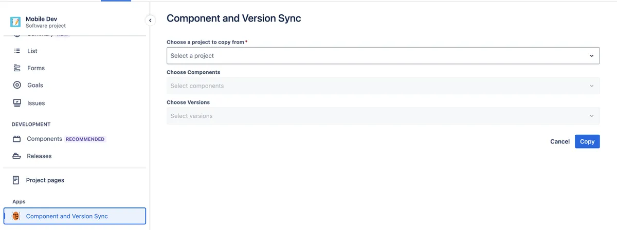 Component and Version Sync for Jira — screenshot from the Atlassian Marketplace listing