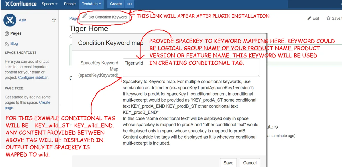 Conditional Multiexcerpt — screenshot from the Atlassian Marketplace listing