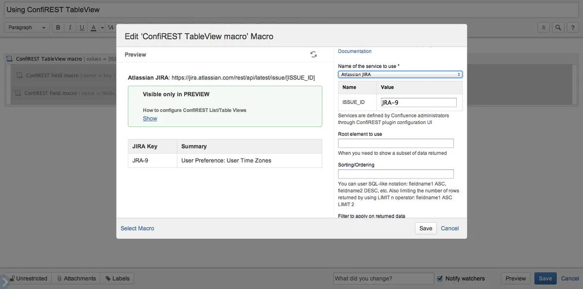 ConfiDoc. Viewer for SQL, XML, JSON, CSV — screenshot from the Atlassian Marketplace listing