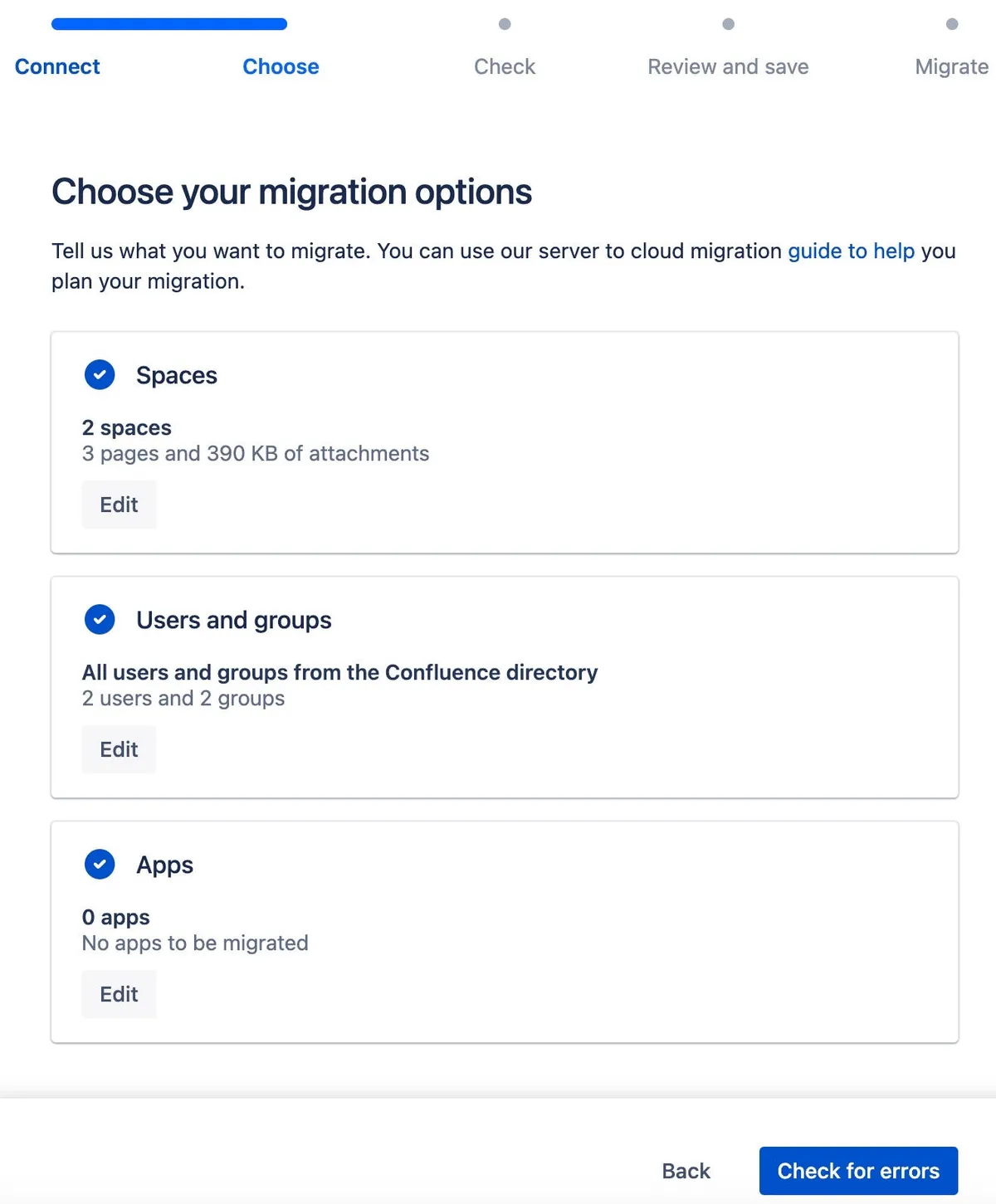 Confluence Cloud Migration Assistant — screenshot from the Atlassian Marketplace listing