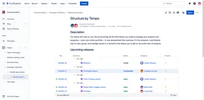 Confluence Helper for Structure for Atlassian — screenshot