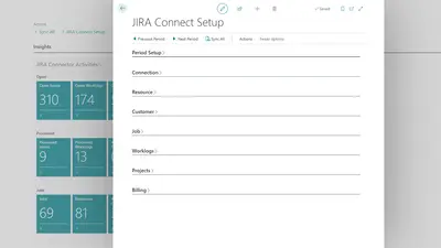 Connector to Jira and Business Central for Atlassian — screenshot