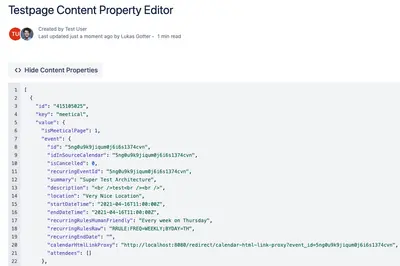 Content Properties Editor for Confluence for Atlassian — screenshot