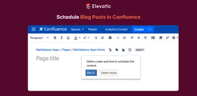 Content Scheduler for Confluence for Atlassian — screenshot