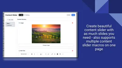 Content Slider for Confluence for Atlassian — screenshot
