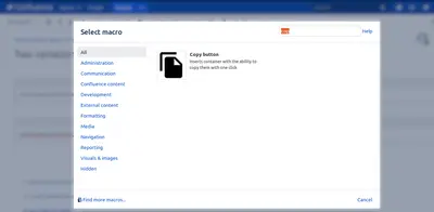 Copy button for Atlassian — screenshot
