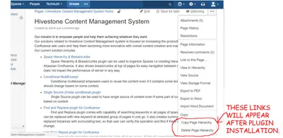 Copy Page Hierarchy (Copy Space) for Atlassian — screenshot