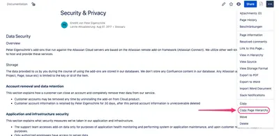 Copy Page Hierarchy for Confluence Cloud for Atlassian — screenshot