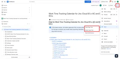 Copy Pages Tree for Confluence for Atlassian — screenshot
