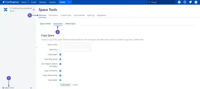 Copy Space for Confluence Data Center for Atlassian — screenshot