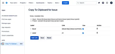 Copy To Clipboard for Jira for Atlassian — screenshot