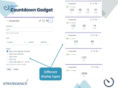 Countdown Gadget for Jira for Atlassian — screenshot