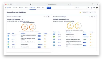 Countdown Utilities: Gadgets and Fields for Atlassian — screenshot