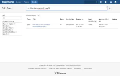 CQL Search for Atlassian — screenshot