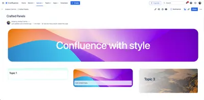 Crafted panels for Confluence for Atlassian — screenshot