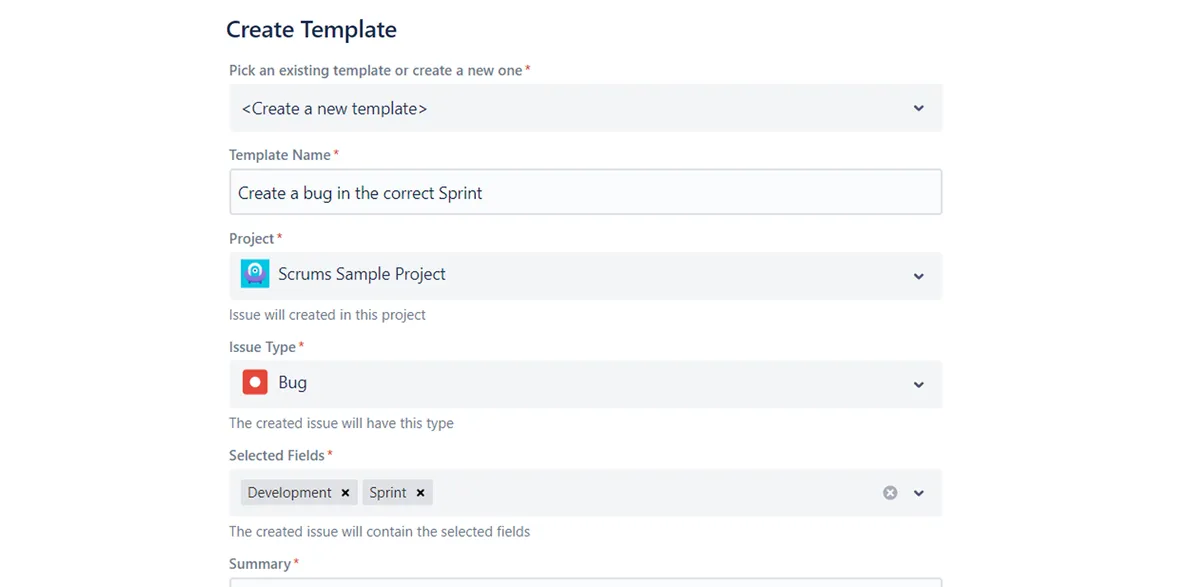 Create Issues Fast — screenshot from the Atlassian Marketplace listing