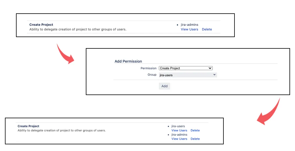 Create Project Permission — screenshot from the Atlassian Marketplace listing