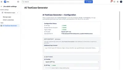 Create Test Cases With AI for Atlassian — screenshot