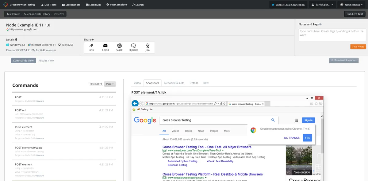 CrossBrowserTesting for Jira — screenshot from the Atlassian Marketplace listing