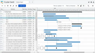 Crystal Gantt - for Jira for Atlassian — screenshot